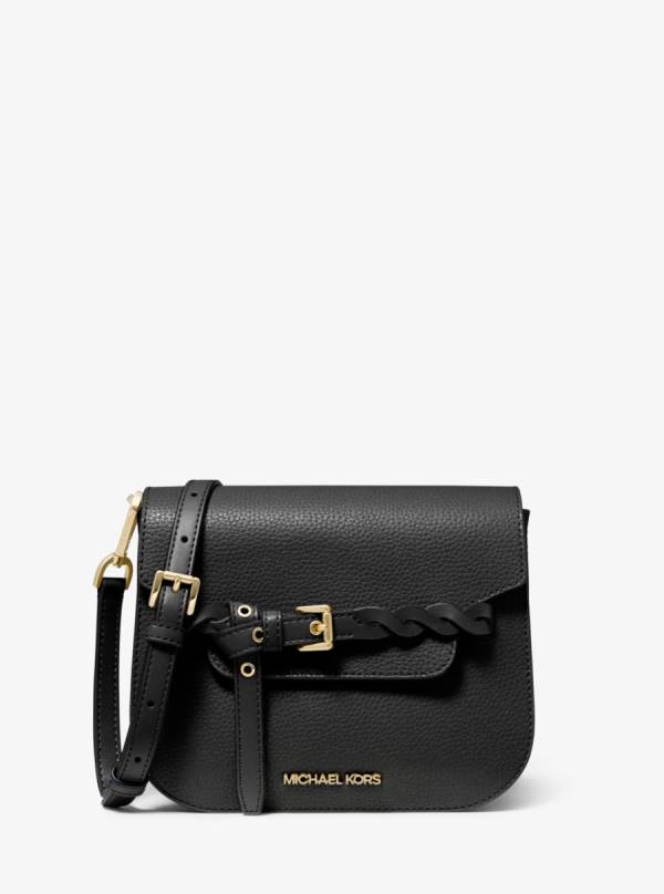 Damske Spojková Taška Michael Kors Emilia Small Pebbled Leather Čierne - Kabelky Michael Kors Obchod | QUDZJ-0126